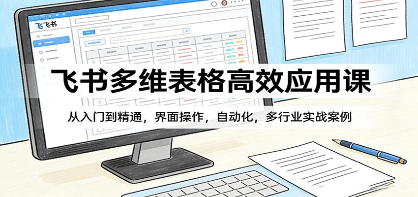 【精】飞书多维表格高效应用课：从入门到精通，自动化操作与多行业变现实战案例