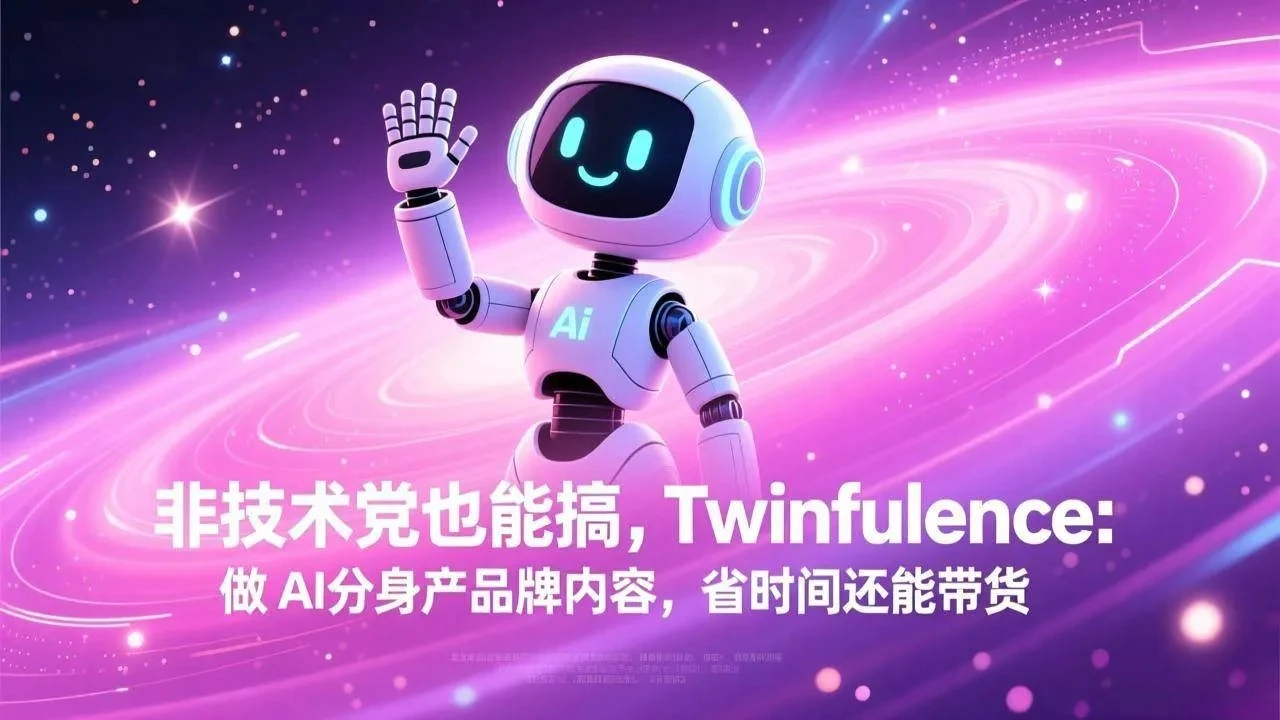 【精】非技术党也能搞!Twinfluence:做 AI 分身产品牌内容,省时间还能带货 【精】非技术党也能搞!Twinfluence:做 AI 分身产品牌内容,省时间还能带货