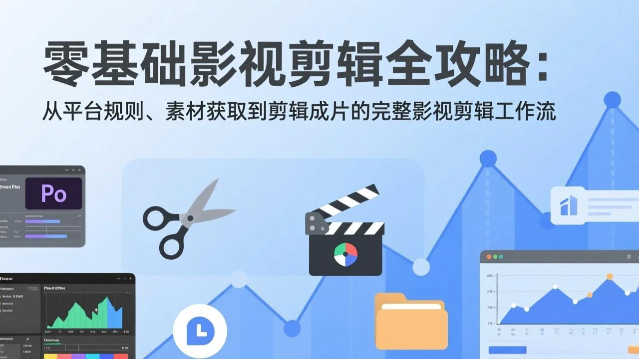 【精】零基础影视剪辑全攻略:从平台规则、素材获取到剪辑成片的完整影视剪辑工作流 【精】零基础影视剪辑全攻略:从平台规则、素材获取到剪辑成片的完整影视剪辑工作流