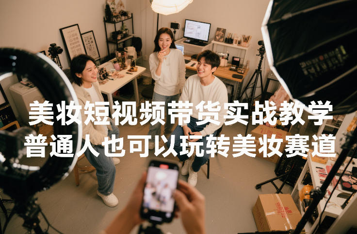 【精】美妆短视频带货实战教学，普通人也可以玩转美妆赛道