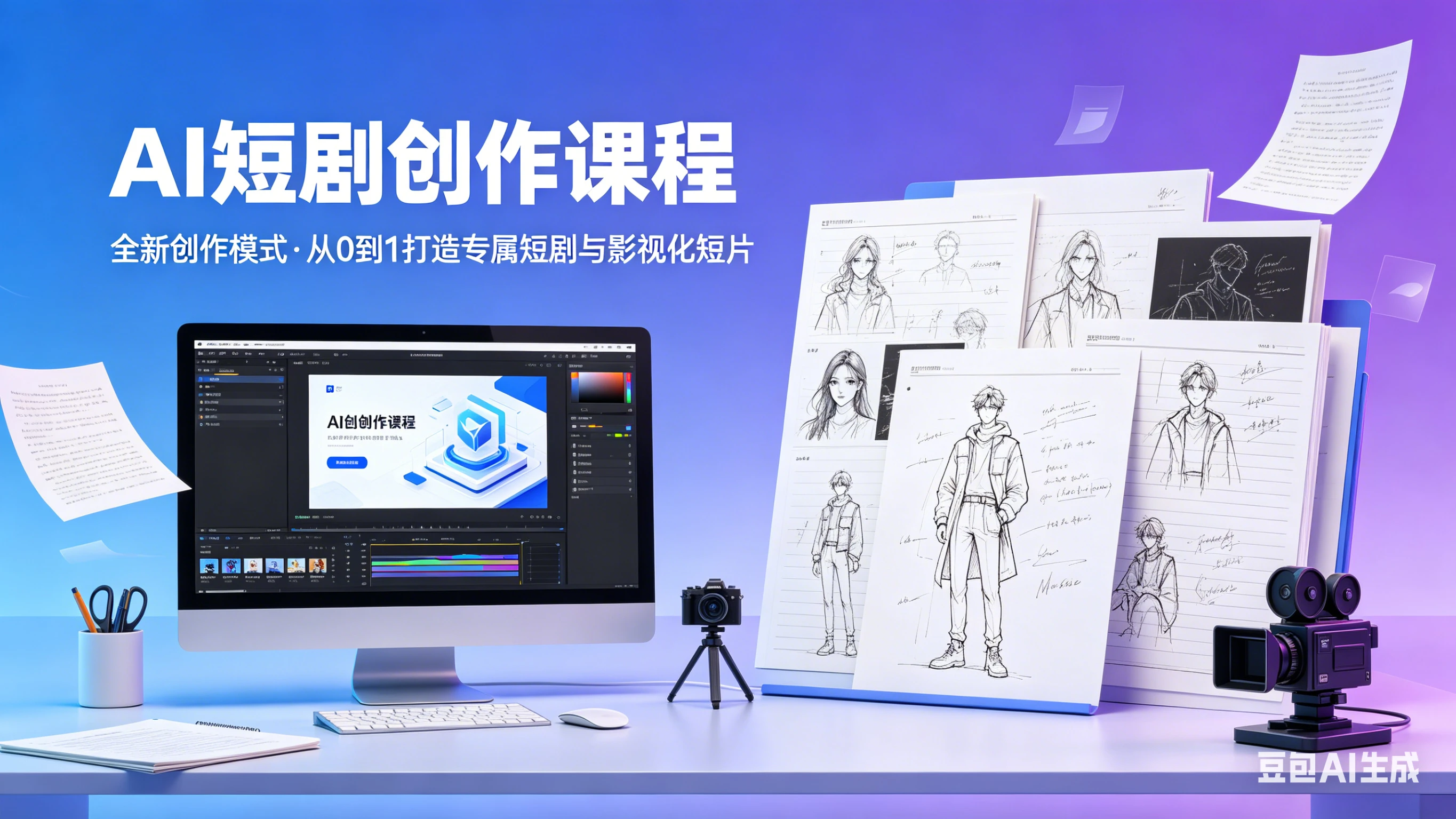 【精】AI短剧创作课程,全新创作模式,从0到1创作属于你自己的短剧和影视化短片