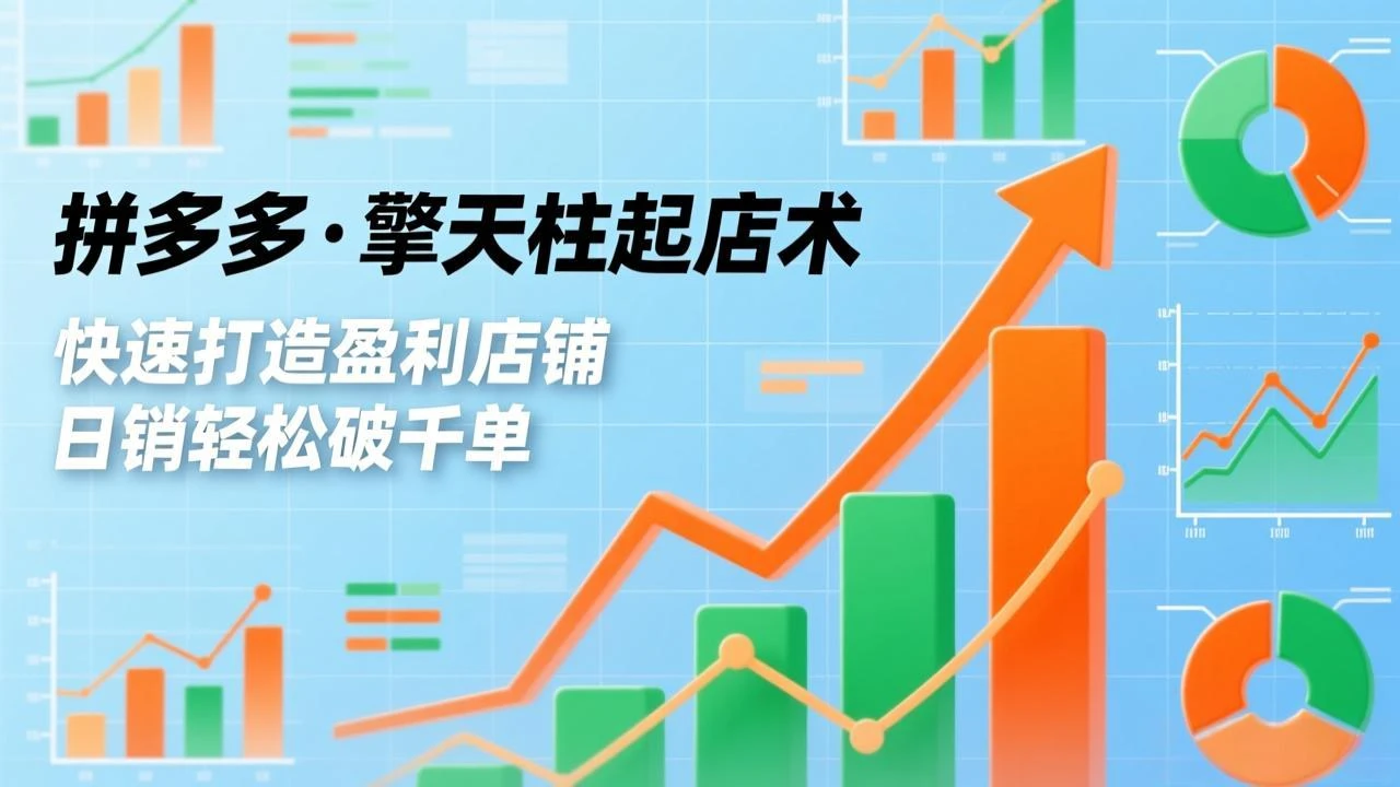 【精】拼多多·擎天柱起店术,爆流布局、利润起飞、不断流,快速打造盈利店铺,日销破千单(更新) 【精】拼多多·擎天柱起店术,爆流布局、利润起飞、不断流,快速打造盈利店铺,日销破千单(更新)