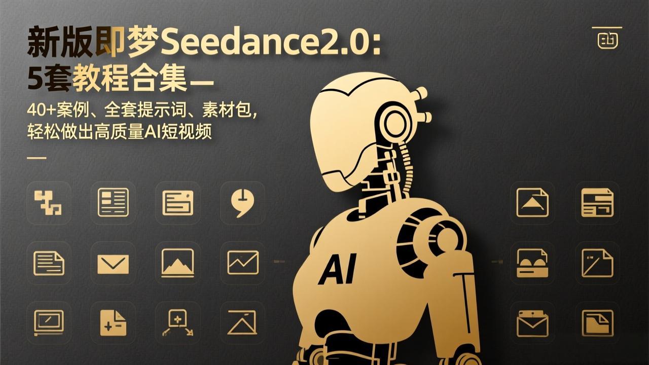 【精】新版即梦Seedance2.0:5套教程合集,40+案例、全套提示词、素材包,轻松做出高质量AI短视频 【精】新版即梦Seedance2.0:5套教程合集,40+案例、全套提示词、素材包,轻松做出高质量AI短视频